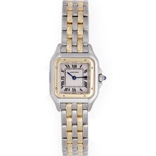 Cartier Panther Ladies 2-Tone 2-Row Steel & Gold Watch W25029B6