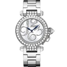 Cartier Pasha Mother of Pearl Diamond Dial 18kt White Gold Ladies Watch WJ12320G