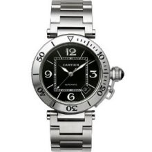 Cartier Pasha Seatimer Mens Steel Watch W31077M7