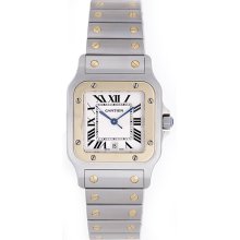 Cartier Santos Galbee Steel & Gold Men's Quartz Watch W20011C4