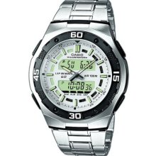 Casio Aq-164wd-7 Aq164wd-7av Analog Digital Sports Watch Dual Time