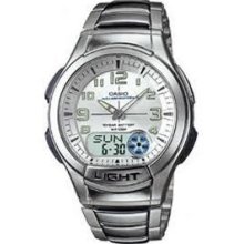 Casio Aq180wd-7bv Mens Analog Digital Watch