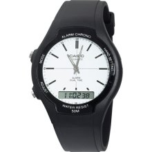 Casio AW90H7E Mens Black Classic Analog-Digital Combination Watch Black