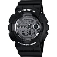 Casio G-shock Gd100bw-1 X-large Digital World Time Water Resistant Sports Watch