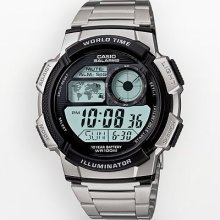Casio Illuminator Stainless Steel Digital Chronograph Watch