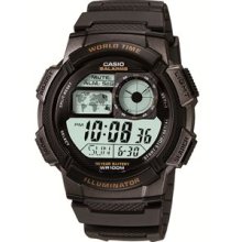 Casio Illuminator World Time Digital Alarm Chronograph Stopwatch Gents Watch