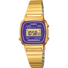 Casio La670wga-6 Classic Ladies Watch Gold Purple La670