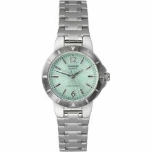 Casio Ltp1177a-3a Women's Metal Fashion Green Dial Casual Analog Quartz Watch