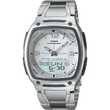 Casio Mens Analog And Digital Sport 30 Databank World Time Alarm Watch Aw81d-7av