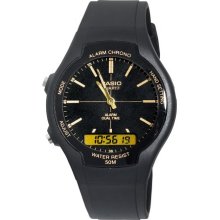 Casio Mens Aw90h-9e Sport Multi-function Black Dial Dual Time Watch