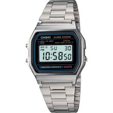 Casio Mens Calendar Day/Date Watch w/Blue Accent Digital Dial and