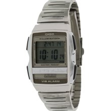 Casio Men's Core A220W-1Q Silver Stainless-Steel Quartz Watch with Digital Dial