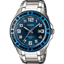 Casio Men's Core MTP1347D-2AV Silver Stainless-Steel Quartz Watch ...