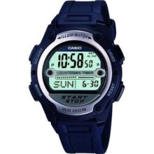 Casio Men's Core W756-2AV Blue Resin Quartz Watch with Digital Dial