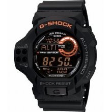 Casio Men's Gdf100-1b G-shock Twin Sensor Multi-functional Black Resin Watch