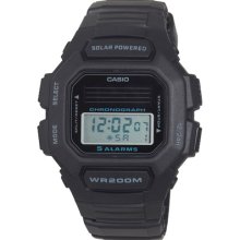 Casio Mens Rugged Solar Digital Watch - Black Black