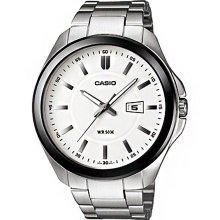 Casio Mtp1318bd-7av Men's Metal Fashion White Dial Analog Watch