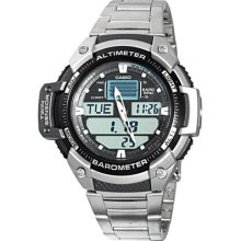 Casio SGW400HD1B Mens Silver Twin-Sensor Combination Watch Silver