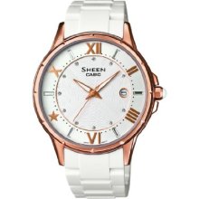 Casio Sheen Ladies White Analogue SHE-4024G-7AEF Watch