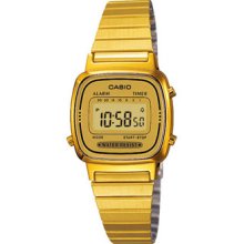 Casio Vintage Retro Look La670wga-9d Classic Gold Face Ladies Watch