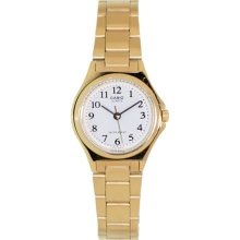 Casio Women's Core LTP1130N-7B Gold Stainless-Steel Quartz Watch with White Dial