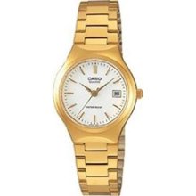 Casio Women's Core LTP1170N-7A Gold Tone Quartz Watch with White ...