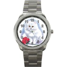 cat women sport metal watch - Silver - 1.5 - Stainless Steel