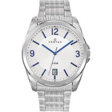 Certus Paris Men's Stainless Steel Silver Dial Date Quartz Watch ...