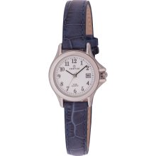 Certus Paris Women's Blue Calfskin White Dial Date Watch