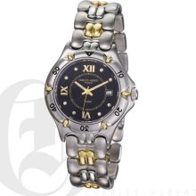 Charles Hubert Diamond and 18 KT Gold Stainless Steel Mens Titanium Case Watch 18303D-B