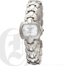Charles Hubert Premium Ladies White Dial Stainless Steel Contemporary Design Watch 6594-W