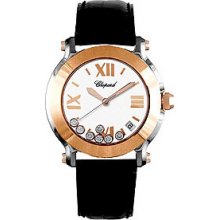 Chopard Happy Sport Round 36mm Steel/Rose Gold Watch 278492-9001