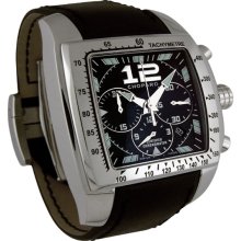 Chopard Two O Ten Steel Black Chronograph Mens Watch 168961-3001