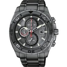 Citizen CA0307-51H Watch Chronographs Mens - Black Dial Stainless Steel Case Quartz Movement