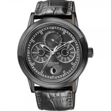 Citizen Caliber 8651 Eco-Drive Moonphase Black Dial Mens Watch BU0035-06E