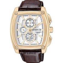 Citizen Eco-Drive Chronograph Rose- Gold Mens Watch CA0093-01A
