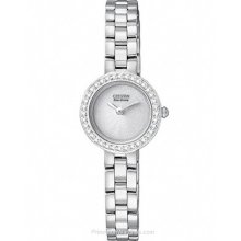 Citizen Eco-Drive Ladies Silhouette Crystal Gray Dial w/ EX1080-56A