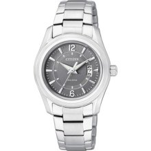 Citizen Eco-drive Ladies Multi-date Elegant 50m Stainless Steel Watch Fe1010-57h