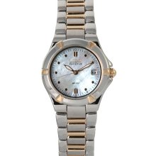 Citizen Eco-Drive Women's Riva Two Tone Stainless Watch - Bracelet - Pearl Dial - EW1534-57D