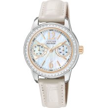 Citizen FD1036-09D Two Tone Eco-Drive Silhouette Crystal Mother Of Pearl Day Date