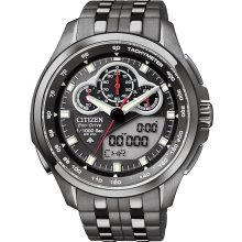 Citizen JW0097-54E Watch World Promaster SST Mens - Black Dial Stainless Steel Case Caliber Movement