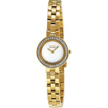 Citizen Ladies Gold Tone Diamond Dial Eco-Drive EX1082-51A Watch