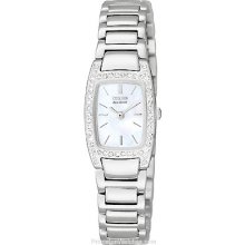 Citizen Ladies Silhouette Swarovski Crystal Mother of Pearl EW9620-53D