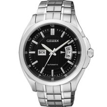 Citizen Men Mechanical Sapphire Watch Black Np4030-58e Made In Japan