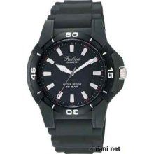 Citizen Q&q Falcon Sports Type Analog Display Black Q596-851 Men's Watch