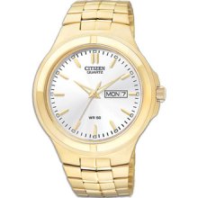 Citizen Quartz Mens Gold Tone Stainless Steel Watch