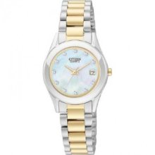 Citizen Quartz Two Tone Date Stainless Steel Women's Watch -