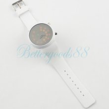 Colorfu Circular Mirror Led Digital Lady Men Ball Wrist Sport/casual Watch Clock