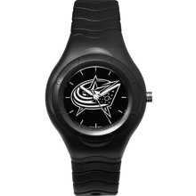 Columbus Blue Jackets Watch - Shadow Edition with Black PU Rubber Bracelet
