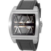 Corum Men's 'Ti-Bridge' Silver Dial Titanium Watch